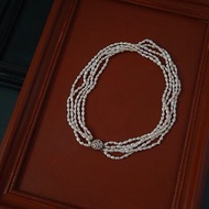 五合一附盒子天然珍珠項鍊vintage古董飾品項鍊母親節 禮物
