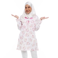 AQEELA Nursing Vertical Front T-Shirt- Pink (ai999e)