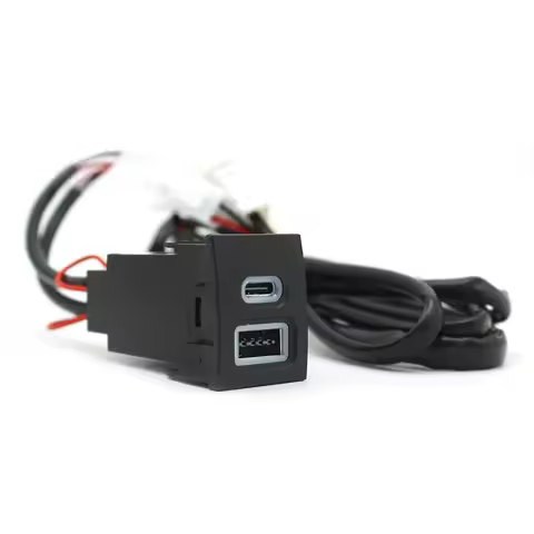 12V/24V Car Phone Charger Socket Double QC3.0 Type-C PD USB Charging Port Power Adapter for VW Polo 