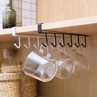 Kitchen Traceless And Nail Free Hook Hanging Rack Hook Holder Durable Cabinet Hook Rack Mug Q0c9