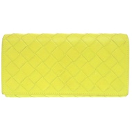 Bottega Veneta Intrecciato 皮革黃綠色長版皮夾 1095 [二手] BOTTEGAVENETA
