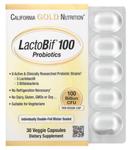 CALIFORNIA GOLD NUTRITION - 腸道益生菌1000億30粒獨立包裝膠囊 美國FloraFIT®專利配方 LactoBif - 平行進口