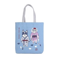 Kusuguru Japan手拿袋 日式和柄 雜誌包 -ANIMAL MODE款-藍色