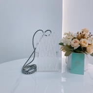 MS0515 CHRISTIAN DIOR 迪奧經典花紋透明水晶硬盒子包包VERTICAL POUCH PLEXIGLASS TRANSLUCENT