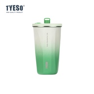 แก้วเก็บอุณหภูมิ Tyeso แก้วสแตนเลส แก้วน้ำ พร้อมหูหิ้ว พร้อมหลอด 600ml แก้วเก็บอุณหภูมิร้อนเย็นได้นา