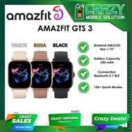 Amazfit GTS 3 l Smart Sports Watch with 1.75" Amoled screen, 150+ sports modes, GPS, 5ATM Waterproof, Fitness Watch