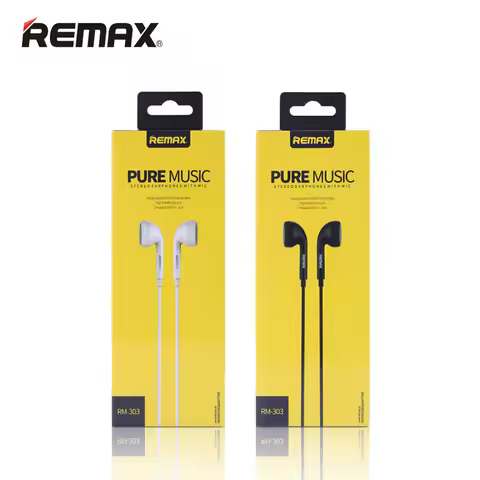 Remax Portable Earphone 3.5mm Jack In-Ear Bass Wire Headset Pure Music Stereo With Mic For Mobile Ph