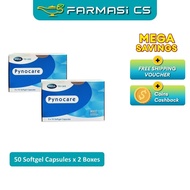 MEGA Pynocare 50 Softgel Capsules x 2 Boxes (TWIN) EXP:06/2026 [ French Maritime Pine Bark ] Vitamin