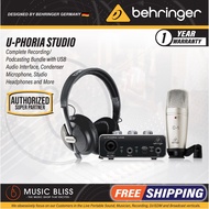 Behringer U-PHORIA STUDIO Complete Recording/Podcasting Bundle with UM-2, C-1 Mic and HPS-5000 (UPHO
