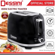 DESSINI ITALY Double Sided Electric Bread Toaster Sandwich Maker 7 Levels Adjustable Pop Up Panini B