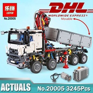 3245Pcs LEPIN 20005 Technic Series Arocs Truck Model Building Block Bricks Toys Compatible 42043 Boy