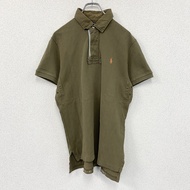 Ralph Lauren POLO 訂製短袖 Polo 衫，帶刺繡標誌，卡其色，L 碼，古著
