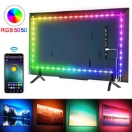 RGB 5050 Led Strip Lights Bluetooth APP Control USB 5V Flexible Diode Ribbon For TV Backlight Room D