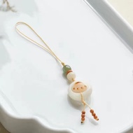 White Jade Bodhi Root Mobile Phone Holder wi// 6.4❀
