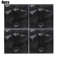30cm Wall Panel 3D Decorative Decorative Interior Elements Matte Black Ornament PVC Tiles Cladding W