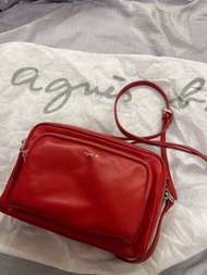 100%正貨Agnes B 紅色手袋/包包