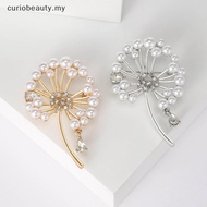 【CBMY 】  Rhinestone Dandelion Pins For Women Pearl Plant Brooches Banquet Party Bapa Gifts Jewelry A