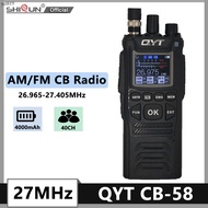 วิทยุสื่อสารเครื่องส่งรับวิทยุมือถือ CB-58 27MHz QYT CB AM/FM 26.965-27.405MHz 40ช่อง4100MAh Yzl819-