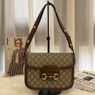 GUCCI Horsebit 1955馬銜釦馬鞍包 - 中號棕