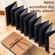 DIY Foldable Accordion Photo Album Pop-up Book Sticky Memory Book Album for Couples and Friends Birt