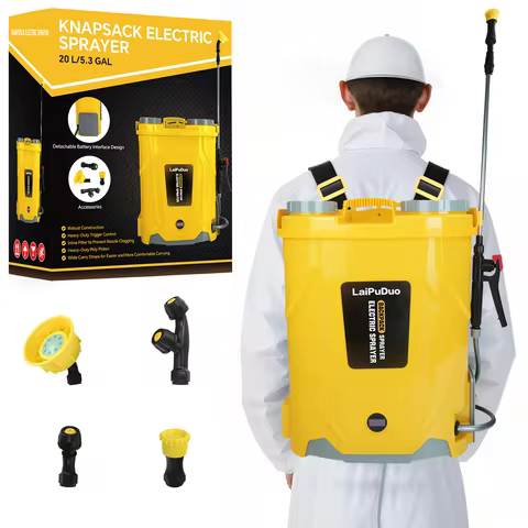 Battery Powered Backpack Sprayer 5.3 Gallon 0-100 PSI Adjustable Pressure Electric Sprayer for Dewal