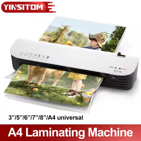 SL299 Hot and Cold Laminator Machine Paper Cutter Corner Rounder for A4 Document Photo Plastic Film 