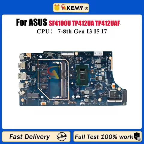 TP412UA Laptop Motherboard For ASUS VivoBook Flip TP412U SF4100U TP412UA TP412UAF Mainboard With I3 