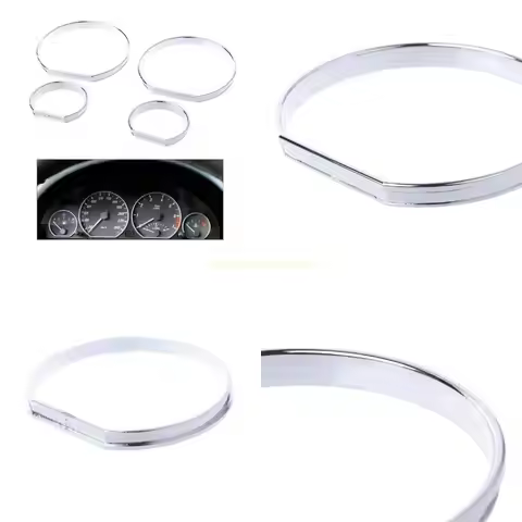 J0MA Chrome Gauge Dial Rings Bezel Trim Speedometer AC M-Tech For E46 for M