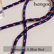 Casing hp Samsung A tali biru dan corak merah hangoo