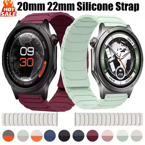 20mm 22mm Silicone Strap for Oneplus Watch 4 3 2R Lite Magnetic Watchband for OPPO Watch S X3 X2 X A