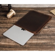 HIRAM Luxury Leather Laptop Sleeve for Macbook Pro 14  2021 MacBook Air 13 m1 Retro Pro Cover 14 inc