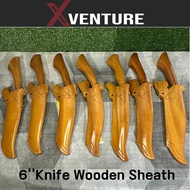 XVenture 6'' Parang Besarung Parang Sarung Kayu / Spring Steel Knife / Pisau Parang / Camping Fishin