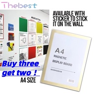 B3G2 A4/A5/A6 Magnetic Picture Frame Display Board Wall Stick Photo Certificate Wall Office Frame