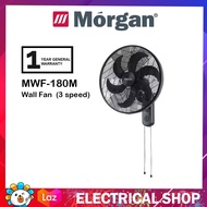 Morgan 18" 6 PP Fan Blade Manual MWF-180M Wall Fan (3 Speed Control Flexible Neck Adjustment) MWF180