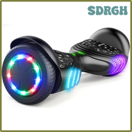 SDRGH Motorized Kick Scooter Hoverboard With Speaker and Colorful LED Lights Self-Balancing Scooter 