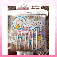 Pack of 10 cina dog decorations for cakes and birthday cakes