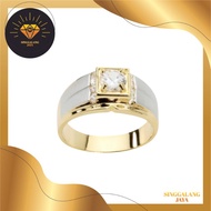 CINCIN pria berlian asli emas 750 cincin pria mewah dan murah