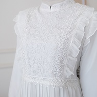 Agnes Hijab - Syafa Dress Gamis Putih Lebaran 2026 Terbaru Baju Muslim Wanita Dewasa Abaya Hitam Gau