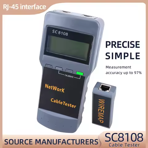 KELUSHI Portable Multifunction Wireless Network Tester SC8108 LCD Digital PC Data Network CAT5 RJ45 