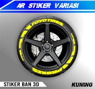 Sticker Font Ban Tire Bomb 3D Motif Toyo Tires Stiker Ban Motor Mobil AR