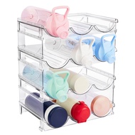 Refrigerator Wine Storage Rack Household Thermos Cup Rack Beverage Holder Transparent Stackable Deta