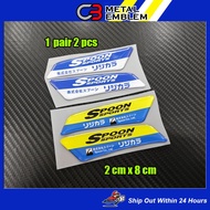 SPOON SPORT HONDA STICKER EMBLEM SPOON STIKER TIMBUL / EC54