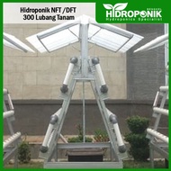 Kit Hidroponik NFT / DFT 300 Lubang Rangka Baja Ringan