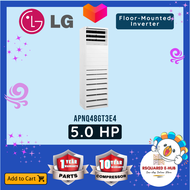 LG Floor Standing Floor Mounted Air Conditioner Smart Inverter Quick Cooling Human Detection Sensor ThinQ  Wifi Aircon - 5.0 HP (APNQ48GT3E4)