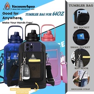 Vacuum Aqua 64oz Water Bottle Bag 64oz Tumbler Accessories Flask Bag Holder With Shoulder Strap
