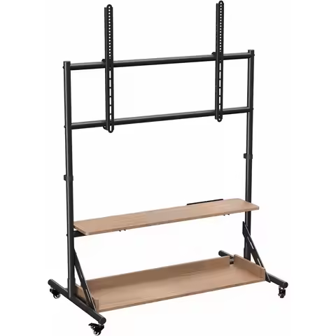 Heavy Duty TV Cart or 55 to 100 inch Sns up to 176 lbs, LCD LED OLED 4K Smart lat and Curved Panels,