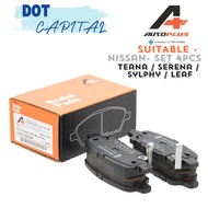 AUTOPLUS Rear Brake Pad * 1SET 4PCS *Nissan Teana J32 & L33/Serena C26 & C27/Sylphy B17 & Leaf ZE0 *