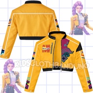 Rumi Huntrix Kpop Demon Hunters Crop Top Kids Jacket Rumi Huntrix Golden Unisex Crop Top Jacket for 