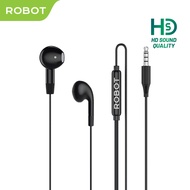 ROBOT Earphone Kabel Original Stereo Bass Driver 14mm Unit Headset Kabel Jack 3.5mm Universal Untuk