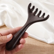 Natural Ebony Wood Massage Five-Teeth Meridian Comb